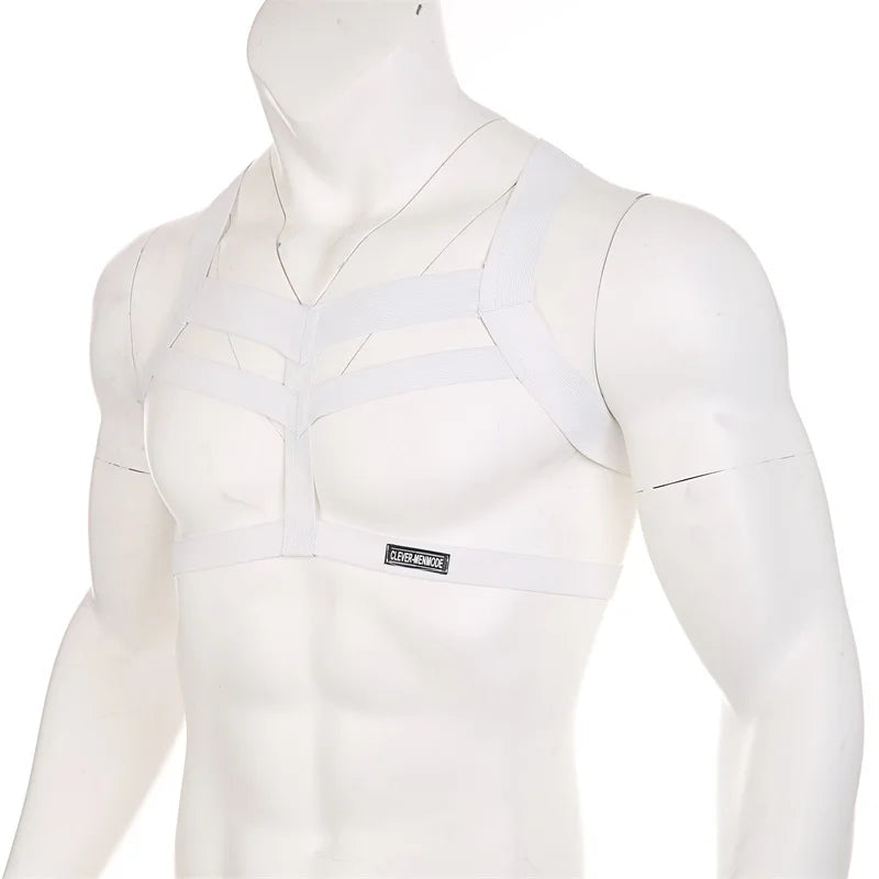 Elastic Body Chest Harness 🌈 Rainbow & Solid Colors
