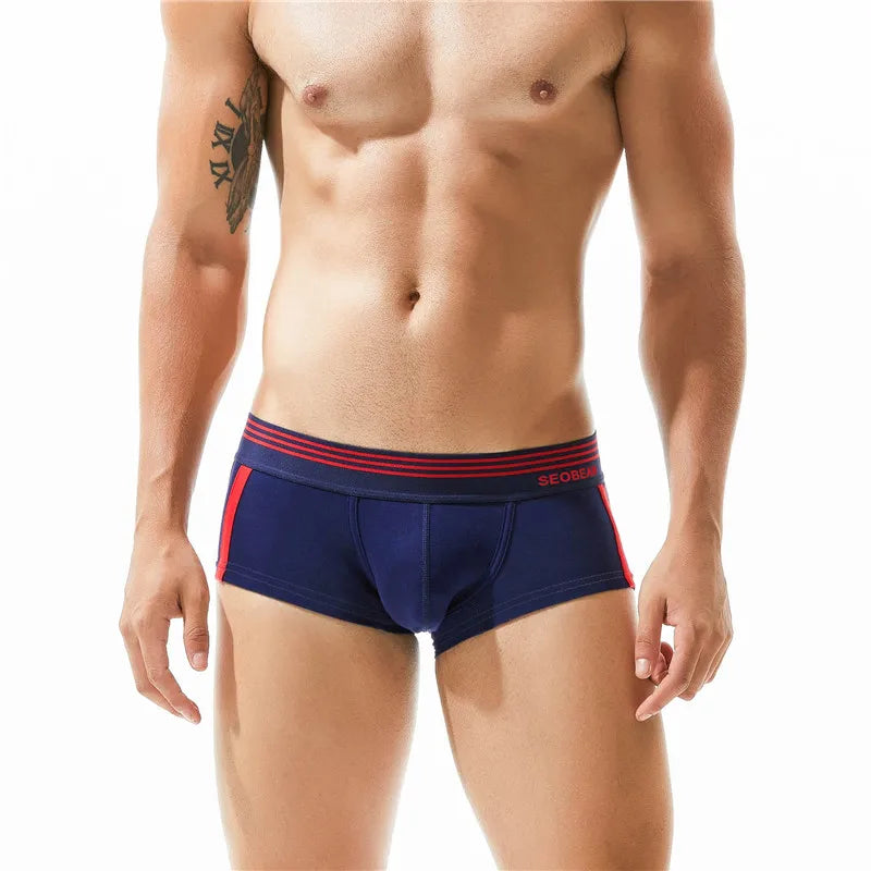 Cotton Boxer Briefs – 5 Colours | M–2XL | Cotton & Spandex