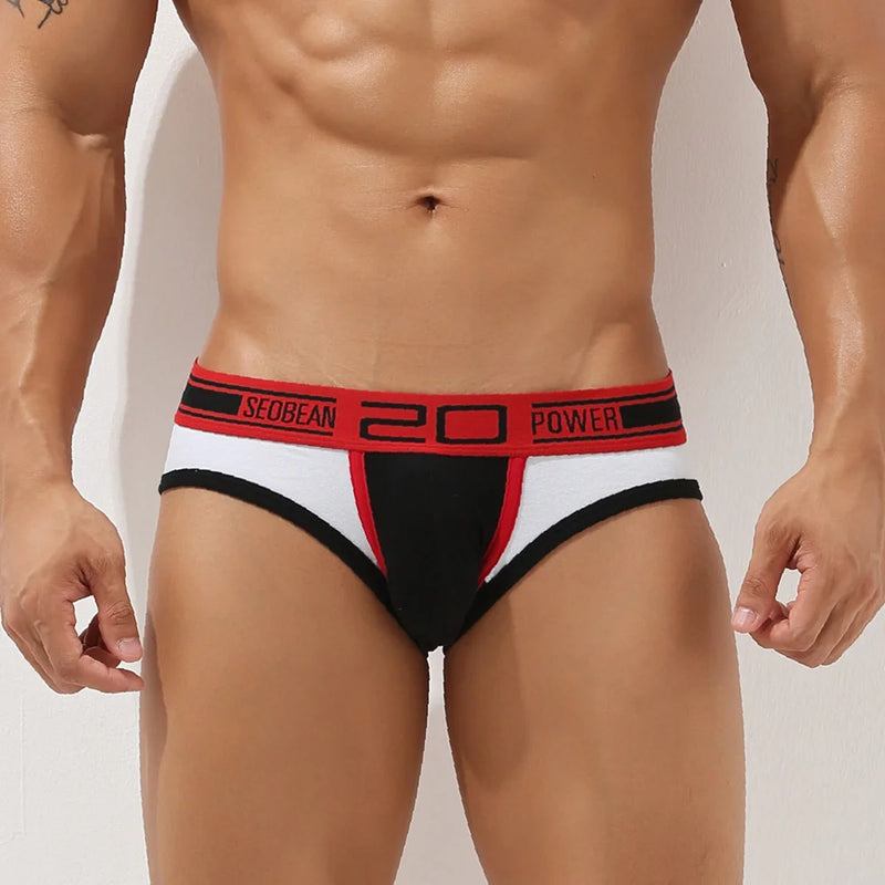 Colour Block Cotton Brief – 3 Colours | M–XXL | Cotton & Elastane