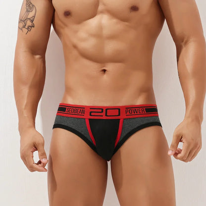 Colour Block Cotton Brief – 3 Colours | M–XXL | Cotton & Elastane