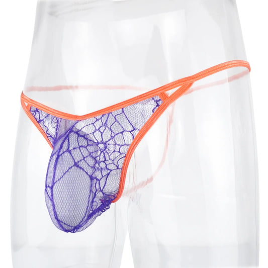 Men's Spider Mesh Transparent Thong – Sexy G-String Jockstrap Underwear | S–XL
