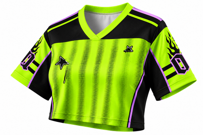 Y2K Faggot Mesh Sport Crop Top – Green | S–4XL | Polyester