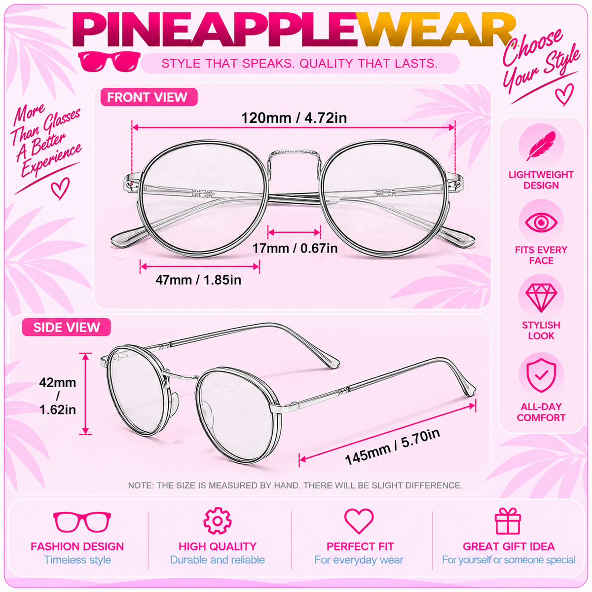 Kingseven Retro Round Sunglasses – 5 Colours | 47 mm Lenses | Alloy & Polycarbonate