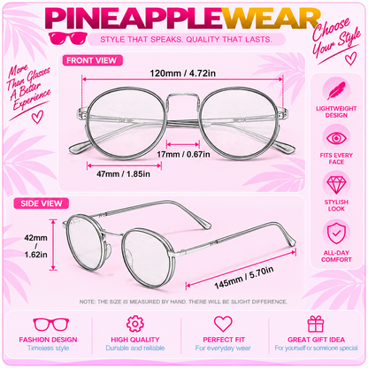 Kingseven Retro Round Sunglasses – 5 Colours | 47 mm Lenses | Alloy & Polycarbonate