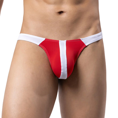 Clever-Men Swim Thong – White/Black, Red/White, White/Blue & Black/Red | M–XXL