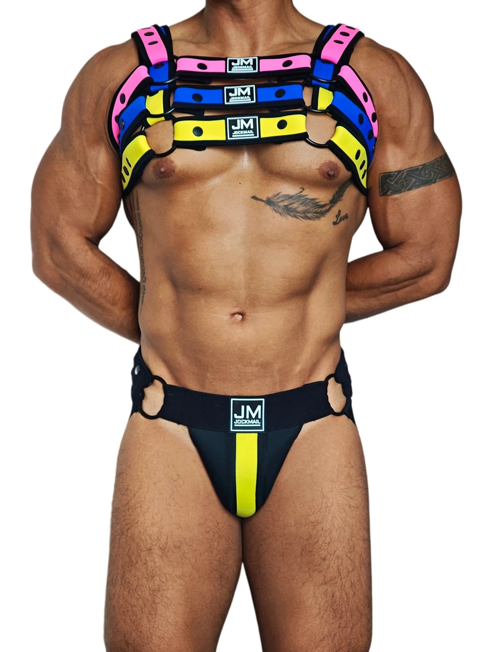Neoprene Harness & Jockstrap Set – 7 Colours | One Size | Neoprene & Elastane