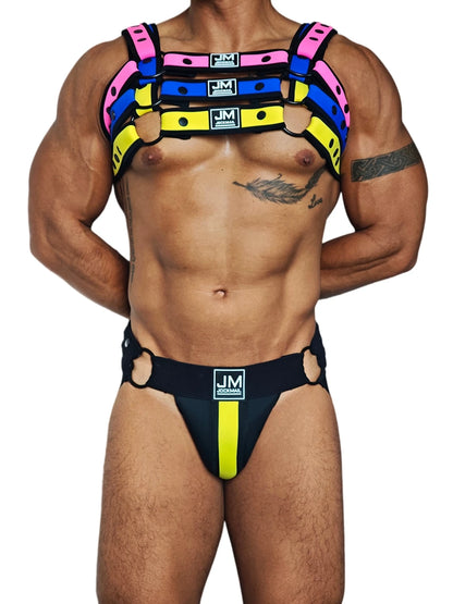 Neoprene Harness & Jockstrap Set – 7 Colours | One Size | Neoprene & Elastane