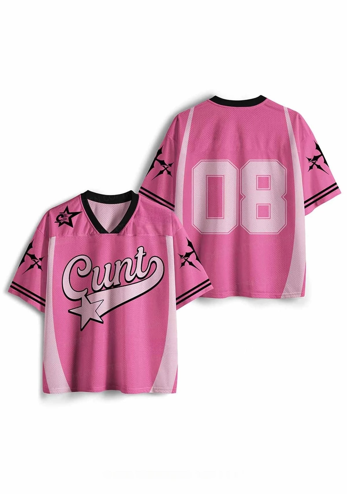V-Neck Sport Jersey – Cunt Print | S–6XL | Polyester