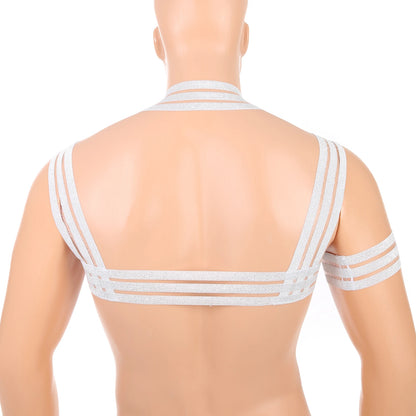 Cross Strap Body Harness with Bracelet