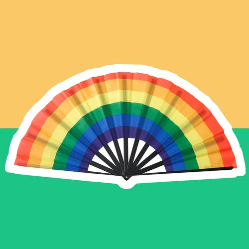 Pride Folding Fan – 7 Flag Designs | Rainbow, Lesbian, Bisexual & More