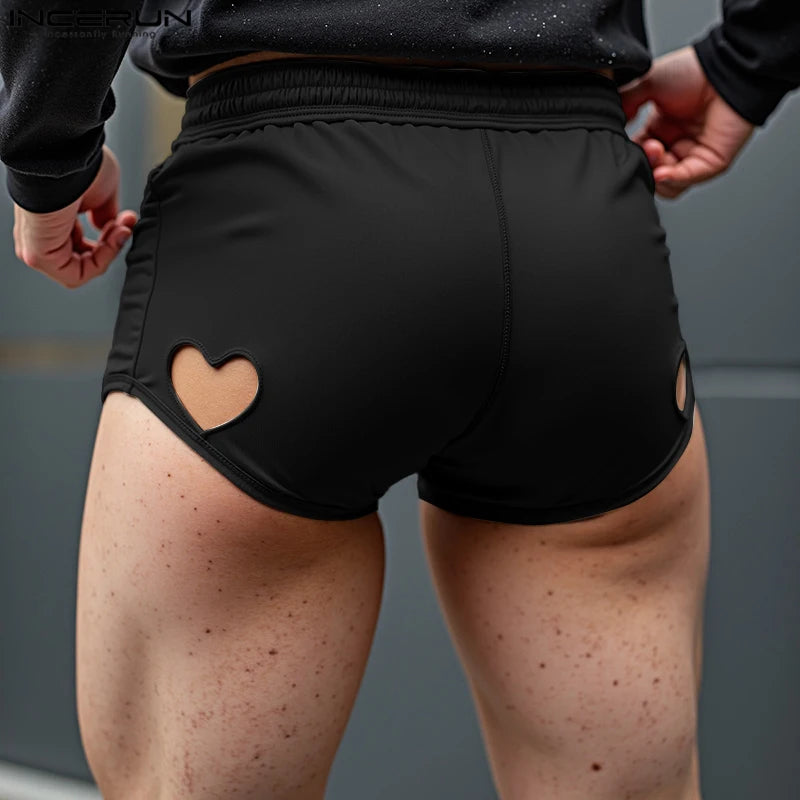 Men's Hollow-Out Heart Shorts – Sexy Oversize Streetwear | S–5XL