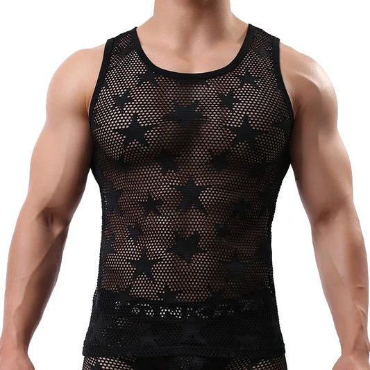 Mesh Muscle Tank Top