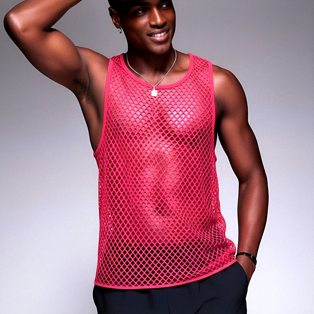 Mesh Tank Top – 4 Colours | M–XL | Nylon & Elastane