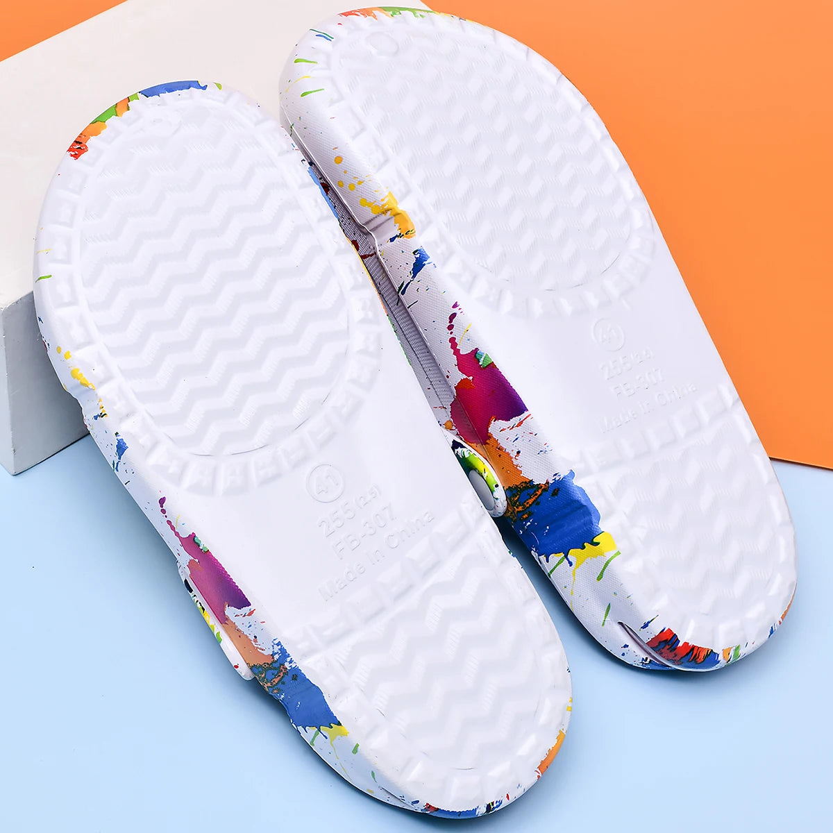 Graffiti Platform Clog Sandals – White | EU 36–45
