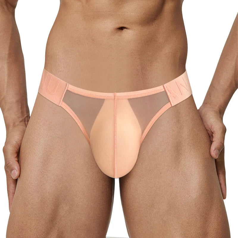 CMENIN Heren Transparante Mesh Slip