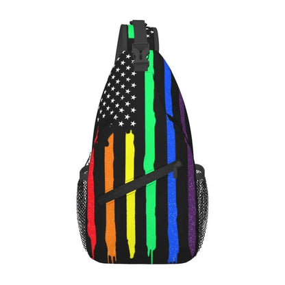 Pride Flag Stripe Sling Bag | Crossbody | Polyester