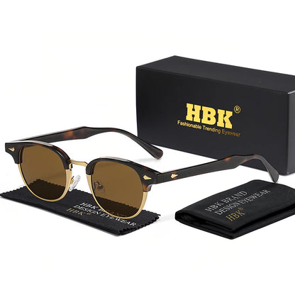 Semi-Frameless Round Sunglasses – 5 Colours | One Size | Metal & Plastic