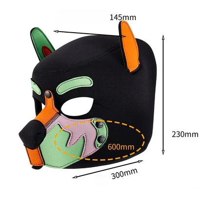 Puppy Hood Mask | Full Head | 3 Colours | Cosplay & Fetish