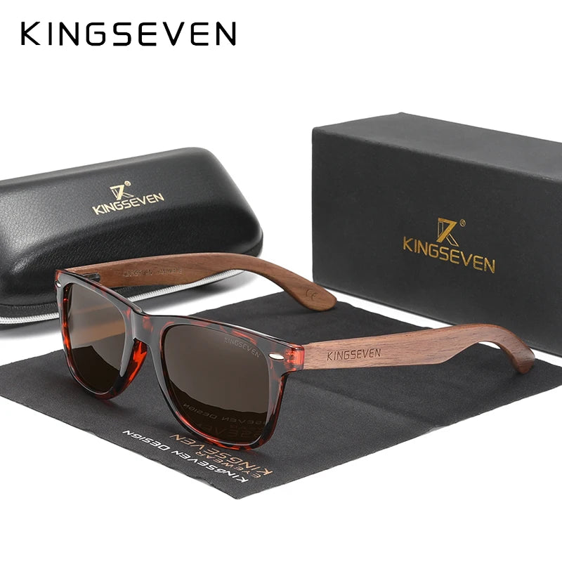 Handmade Wooden Polarised Sunglasses – 6 Colours | One Size | Walnut & Polycarbonate