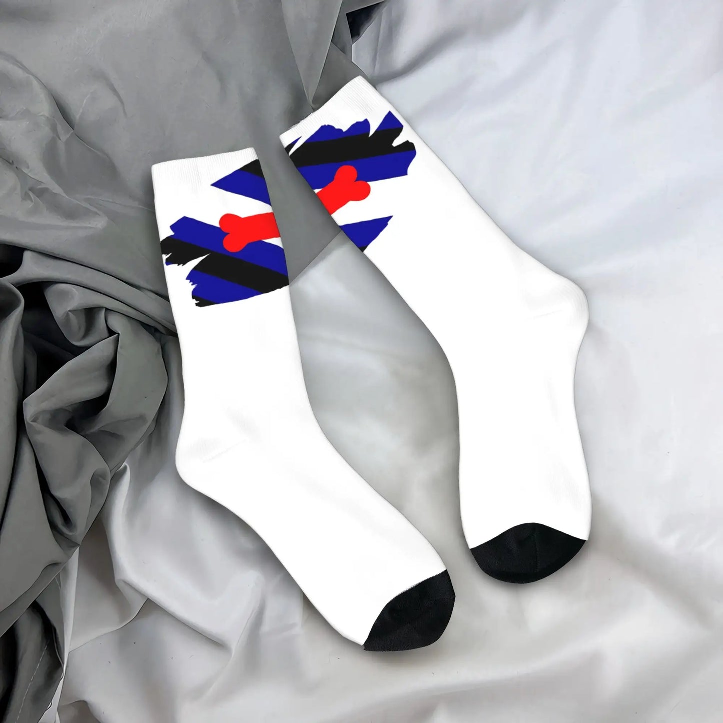Pride Graphic Crew Socks – White | One Size | Polyester