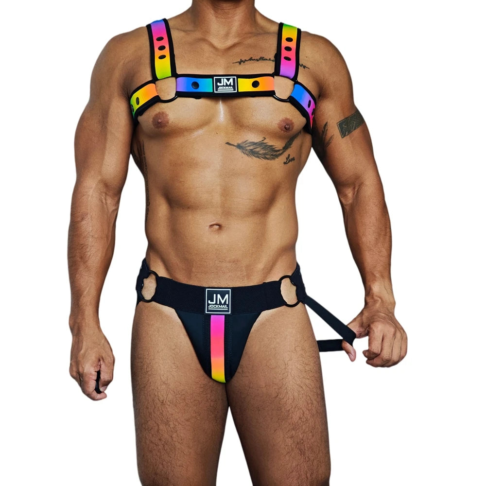 Neoprene Harness & Jockstrap Set – 7 Colours | One Size | Neoprene & Elastane