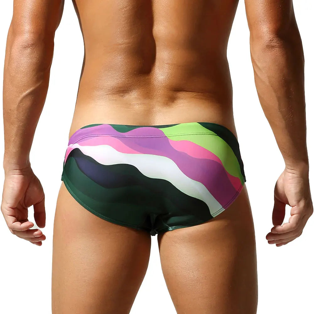 Camouflage Swim Brief – 4 Colours | M–2XL | Polyester & Spandex