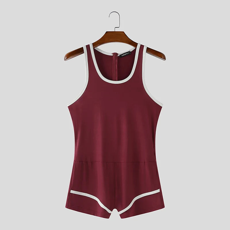 Incerun Bodysuit met Mooie Accenten