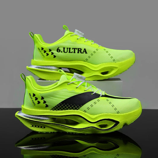 Air Cushion Running Sneaker | Breathable Mesh | Green |EU 35–44