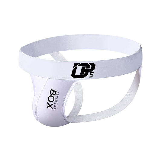 Ergonomic Pouch Jockstrap – Black & White | M–2XL | Cotton & Elastane