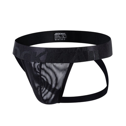 Sheer Mesh Jockstrap – Black, Pink & White | M–2XL | Nylon & Mesh