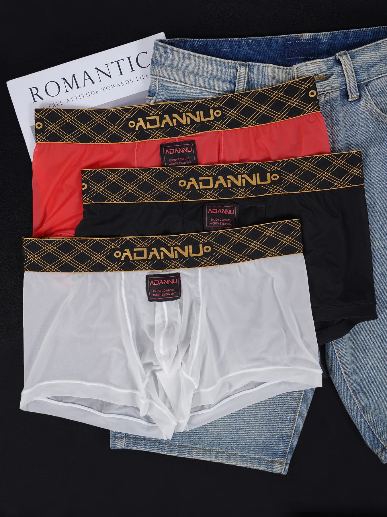 Ultra-Thin Transparent Short – 3 Colours | M–2XL | Nylon & Lycra