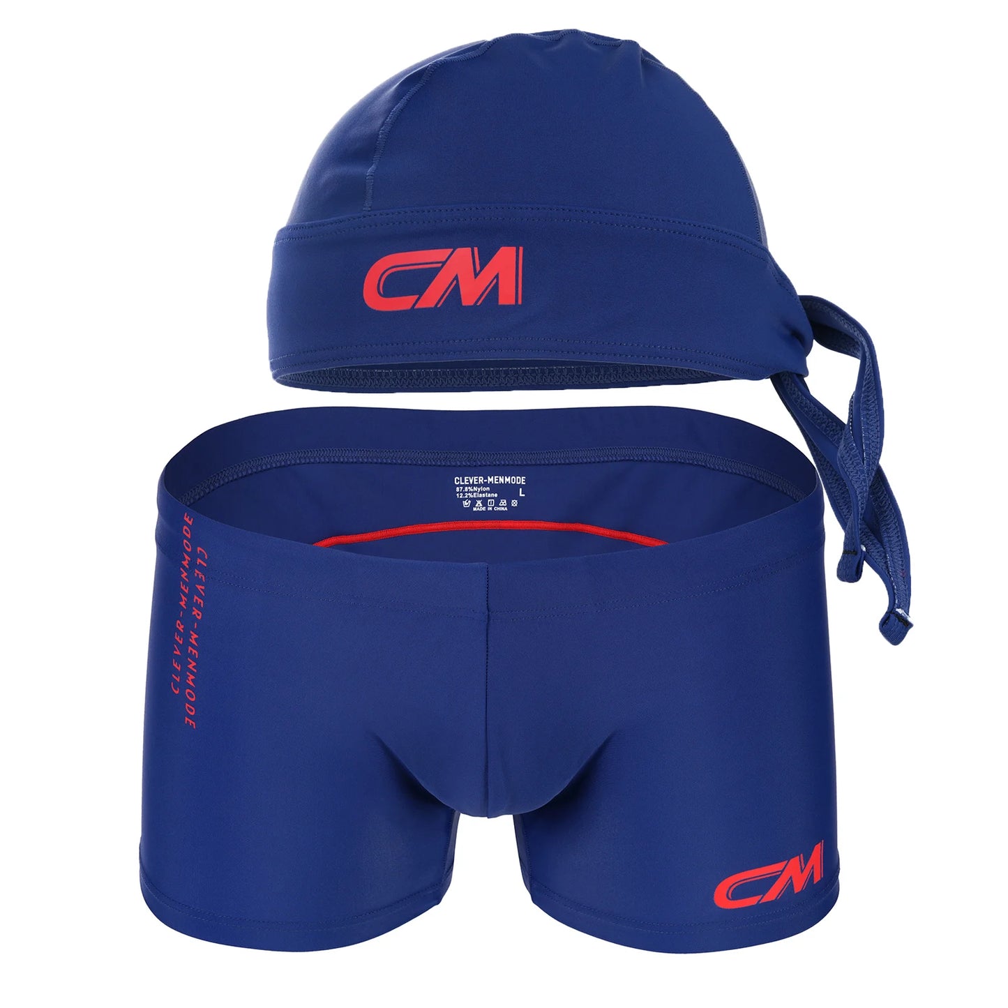 Swim Boxer & Pirate Cap Set – 5 Colours | M–3XL | Nylon & Spandex