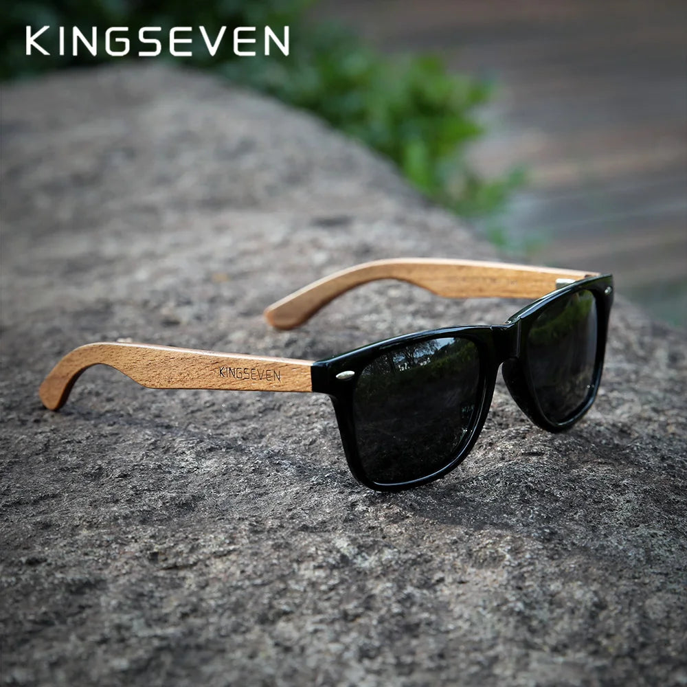 Handmade Wooden Polarised Sunglasses – 6 Colours | One Size | Walnut & Polycarbonate