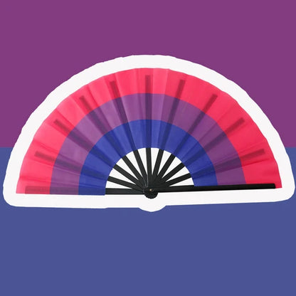 Pride Folding Fan – 7 Flag Designs | Rainbow, Lesbian, Bisexual & More