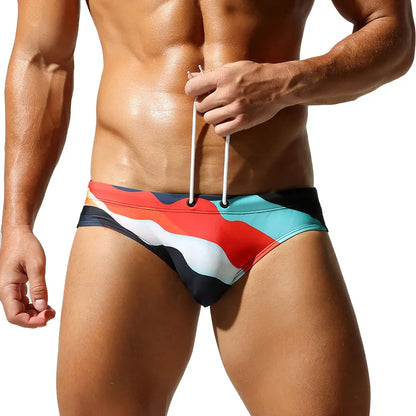 Camouflage Swim Brief – 4 Colours | M–2XL | Polyester & Spandex