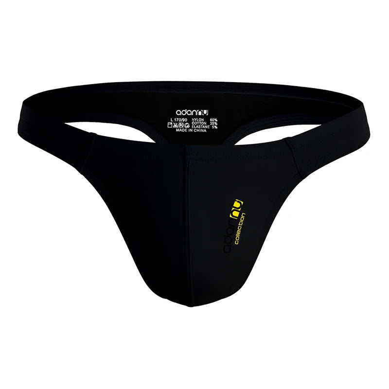 Men's Embossed Jockstrap G-String – Breathable Sexy Underwear with 3D Sculpted Pocket | M–XXL