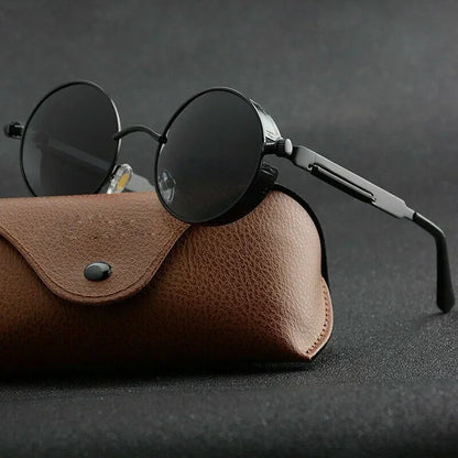 Round Metal Sunglasses – 10 Colours | One Size | Polarized Mirror & UV400