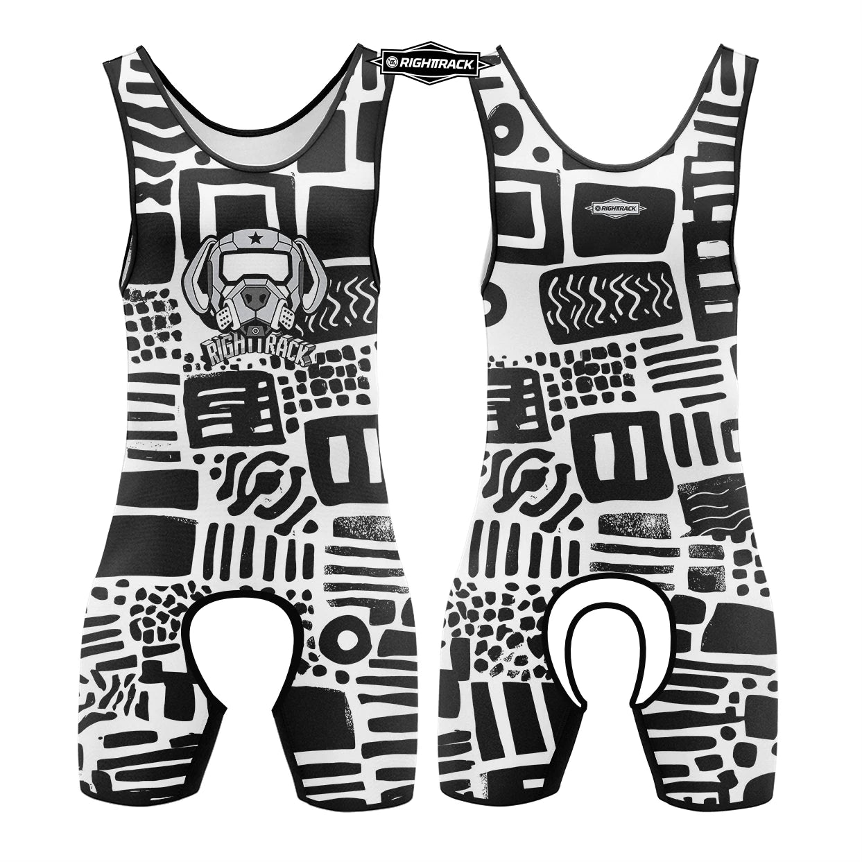 Dogs Play Open-Front Singlet Bodysuit – 10 Colours | XS–5XL | Polyester