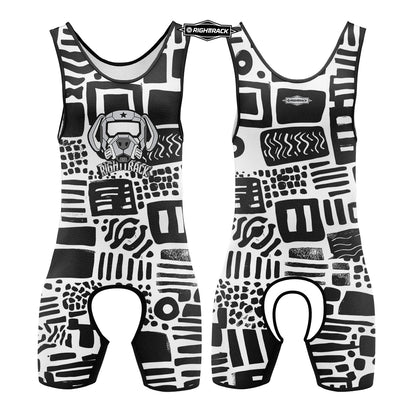 Dogs Play Open-Front Singlet Bodysuit – 10 Colours | XS–5XL | Polyester