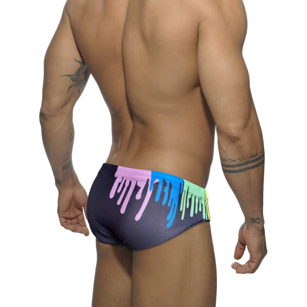 Splash Swimbrief – Black & Blue | M–2XL | Polyamide & Lycra