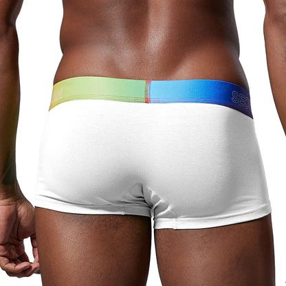 Seobean Rainbow Waistband Boxer Briefs – 4 Colours | M–2XL | Cotton & Elastane