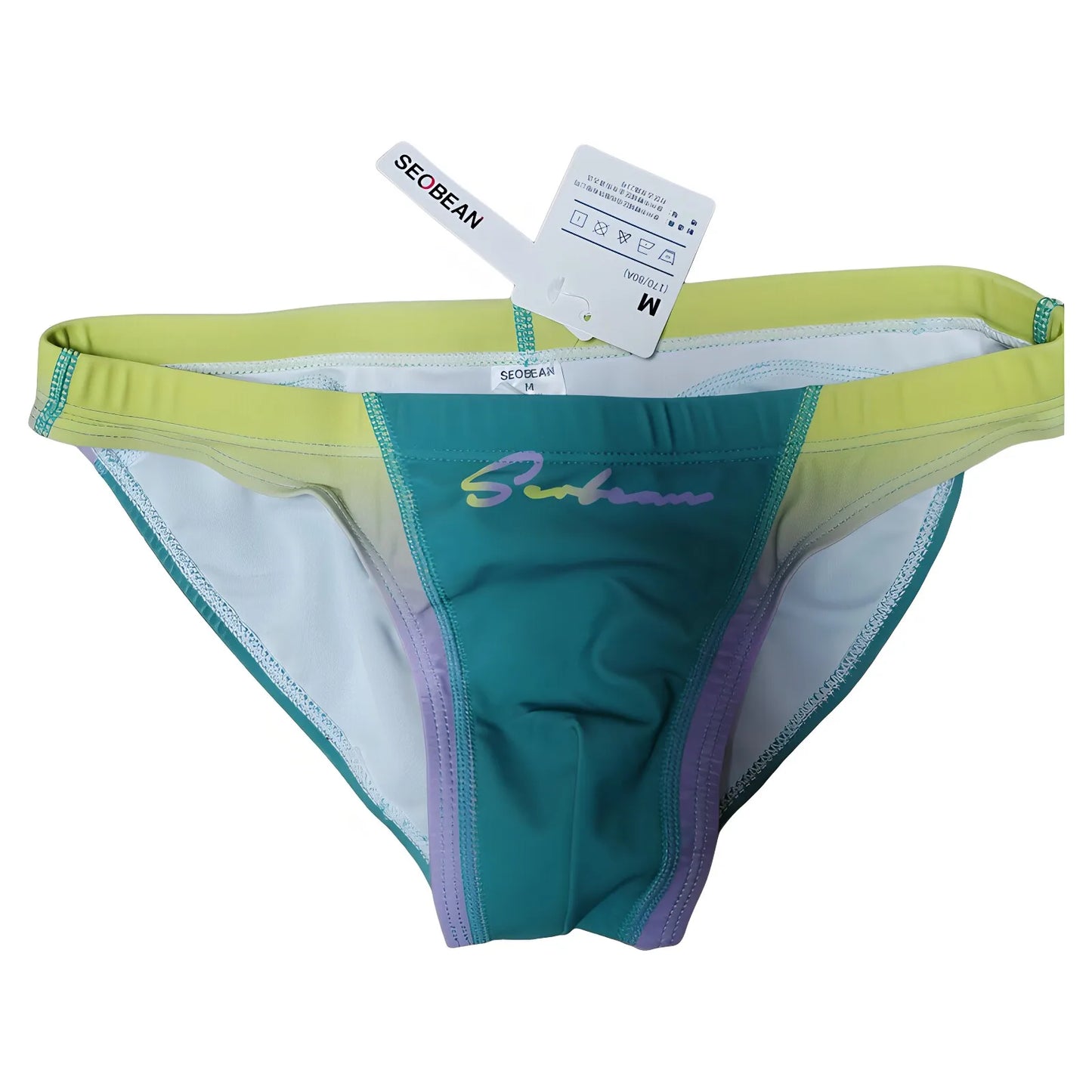Gradient Low-Rise Swim Brief – 4 Colours | M–2XL | Polyester & Spandex