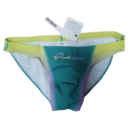 Gradient Low-Rise Swim Brief – 4 Colours | M–2XL | Polyester & Spandex