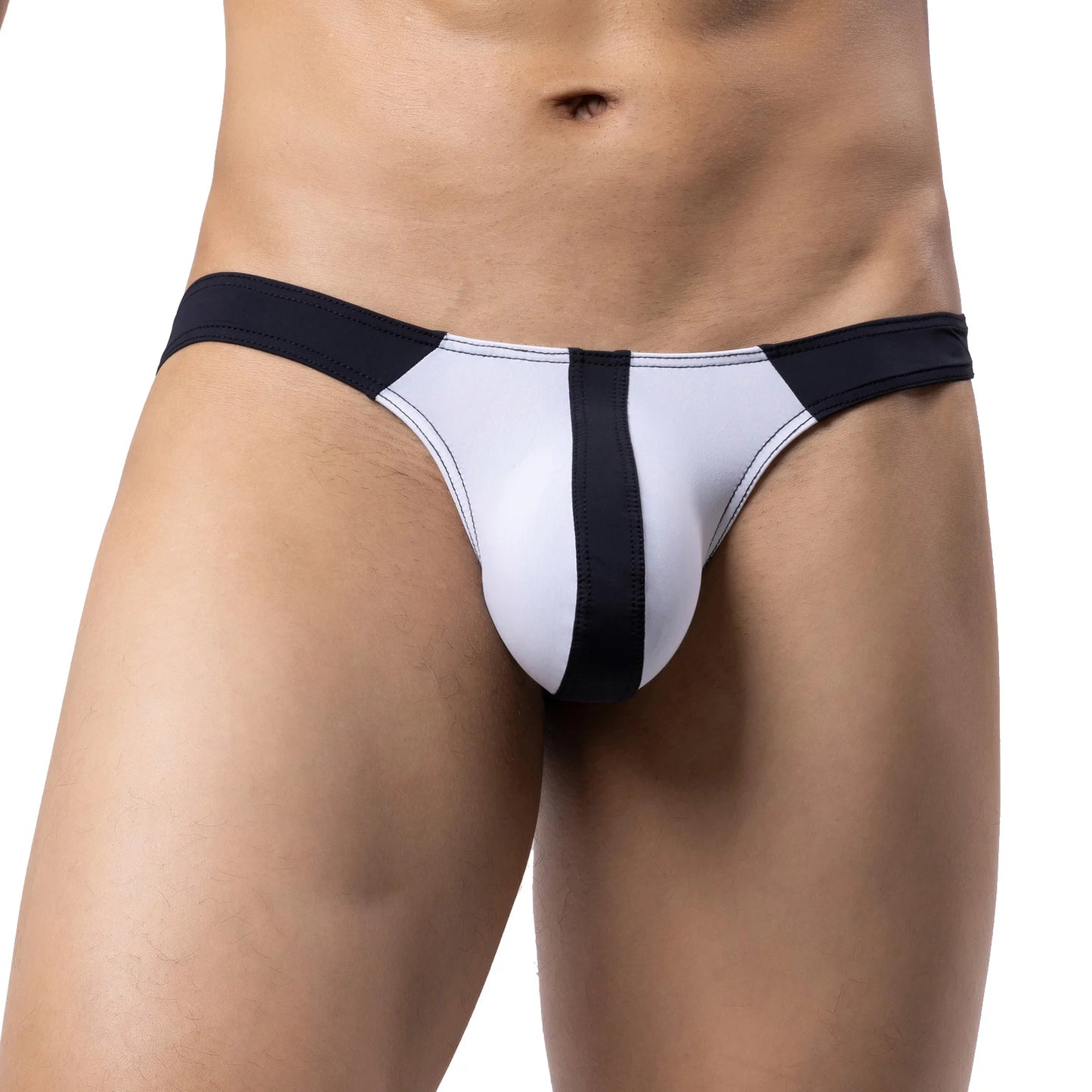 Clever-Men Swim Thong – White/Black, Red/White, White/Blue & Black/Red | M–XXL