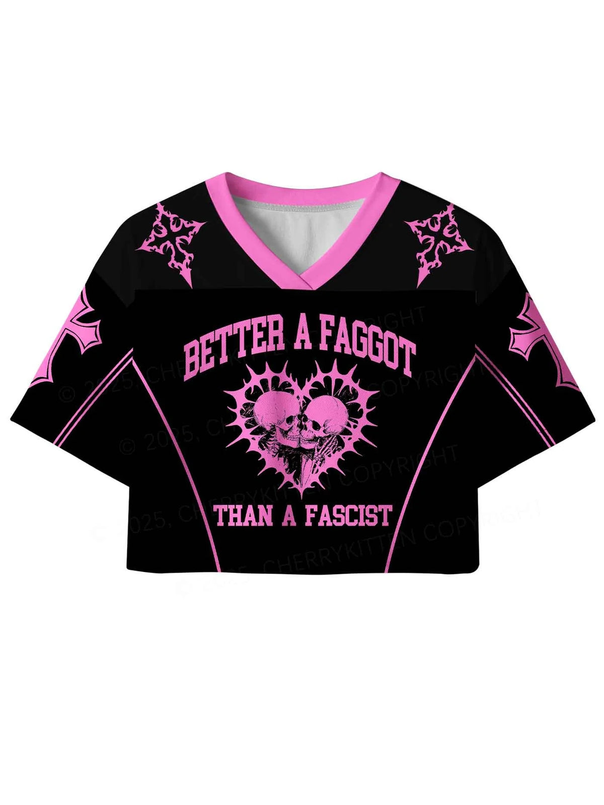 3D Print Mesh Crop Top – Better a Faggot | S–4XL | 100% Polyester