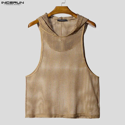 Incerun Hooded Tanktop Gaasstof