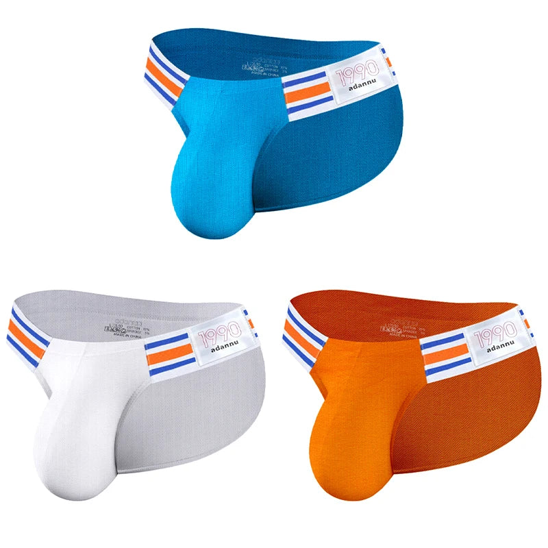 Men's Modal Briefs – Breathable Big V High Fork Sexy Underwear | 1, 2 or 3-Pack | M–XXL