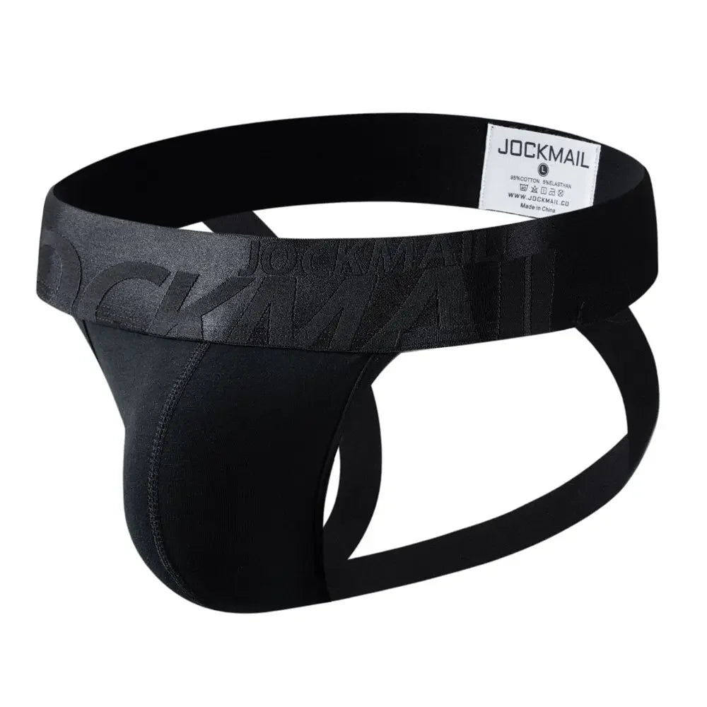 Cotton Jockstrap – Black & White | M–2XL | Cotton & Lycra