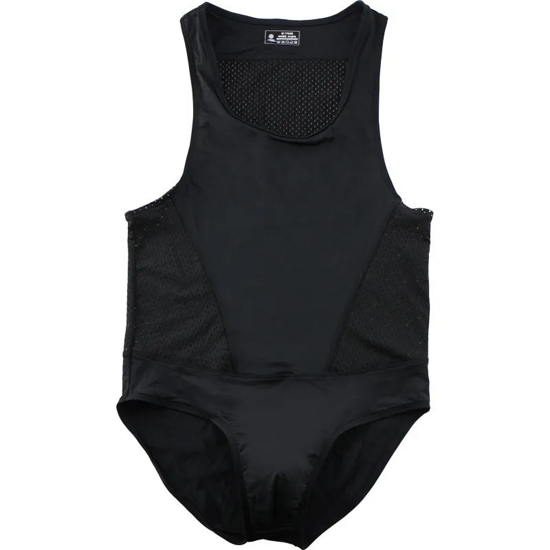 One-Piece Bodysuit Swimwear – White, Gray & Black | S–XL | Nylon & Elastane