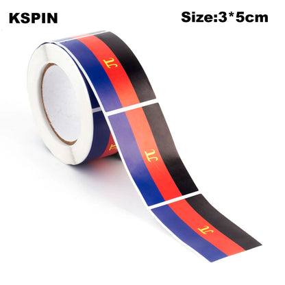 Pride Sticker Roll – 8 Designs | 250 Stickers | 3×5cm | Self-Adhesive